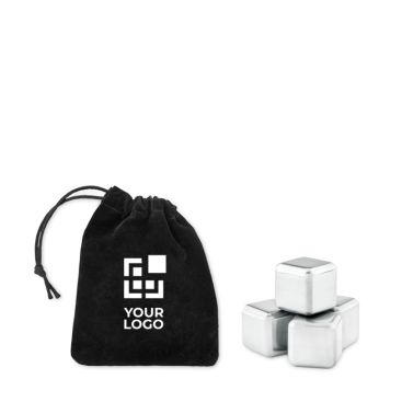 Set de cubitos de hielo metálicos en bolsa vista principal