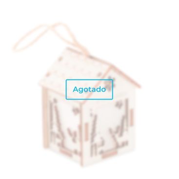 Adorno de navidad en forma de casa color madera - Agotado