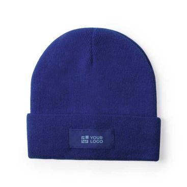 Gorros para publicidad con cinta color azul real