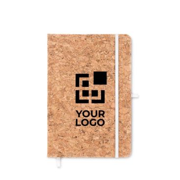 Libreta A5 personalizable con tapas de corcho color negro