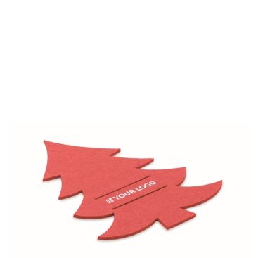 Portacubiertos Navidad personalizados de color rojo primera vista