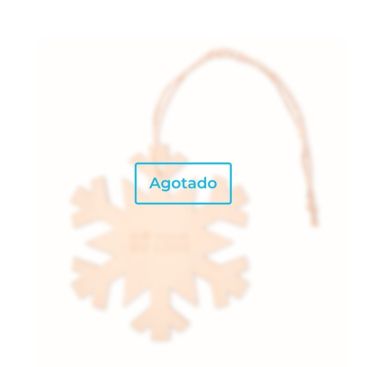 Adorno copo de nieve de madera color madera - Agotado