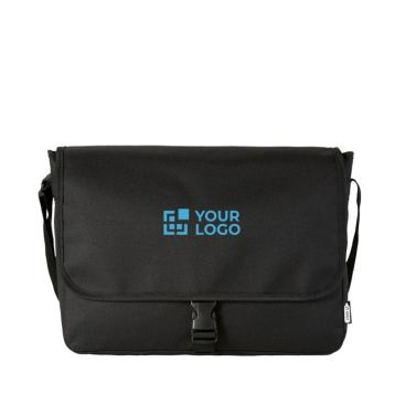 Bolsa de mensajero de plástico reciclado vista principal