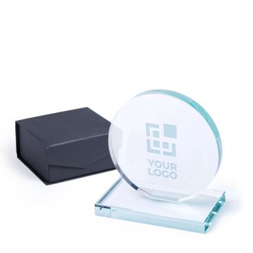 Placa trofeo de ganador con forma redonda y logo Round Winner Placa trofeo de ganador con forma redonda y logo Round Winner