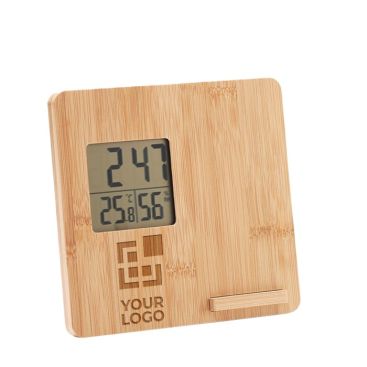 Estación meteorológica publicitaria con cargador inalámbrico Charge Estación meteorológica publicitaria con cargador inalámbrico Charge