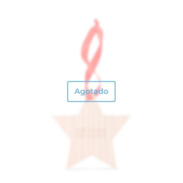 Estrella de madera con cinta roja - agotado