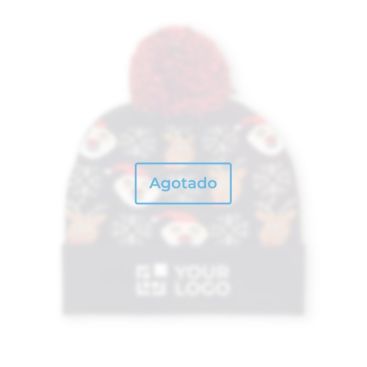 Gorro navideño de punto en suave acrílico elástico con puño y borla vista principal - agotado