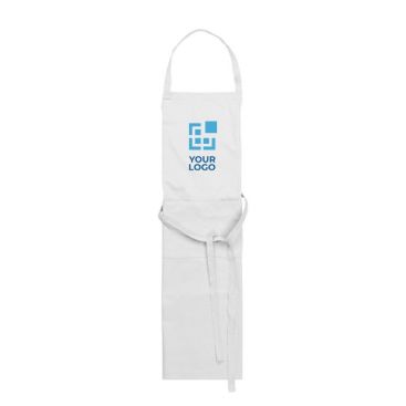 Delantal de algodón y poliéster con 2 bolsillos 240 g/m2 vista de impresión