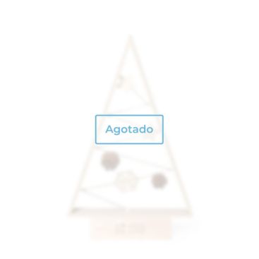 Árbol navideño de madera natural con un trenzado de luces LED - agotado