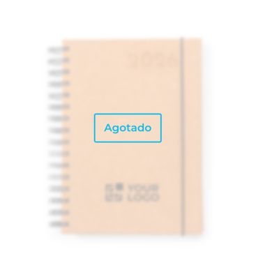 Agenda de cuero reciclado con vista diaria y cierre A5  - agotado