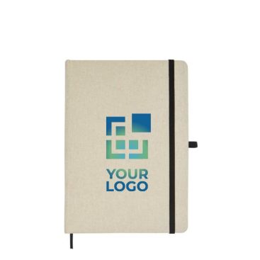 Libreta de algodón orgánico con tapa dura B6 hojas a rayas