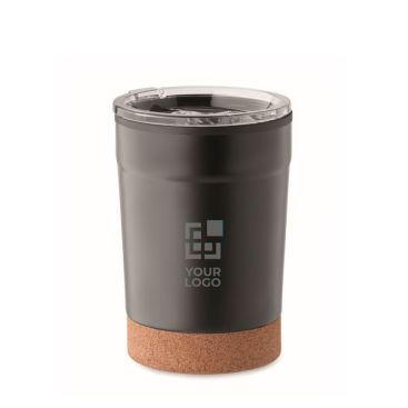 Vaso de acero inoxidable para llevar con base de corcho 300ml Vaso de acero inoxidable para llevar con base de corcho 300ml