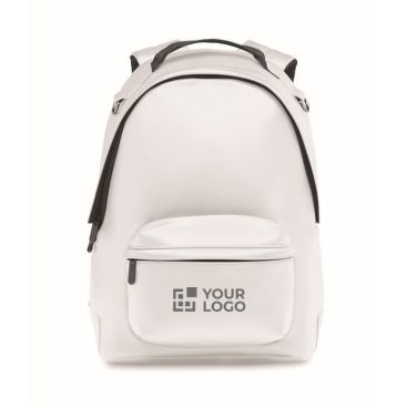 Mochila para portátil de cuero sintético con bolsillo frontal 15''