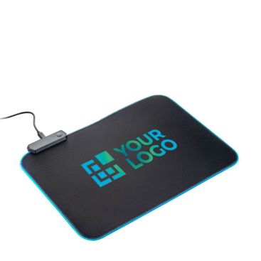 Alfombrilla para ratón gaming antideslizante con modos de iluminación