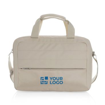 Maletín de RPET con bolsillo y costuras decorativas delante 15,6''