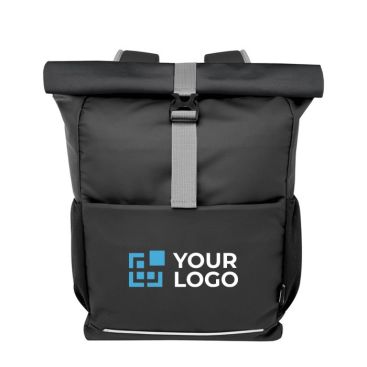 Mochila roll-up impermeable de poliéster reciclado para PC de 15''