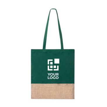 Bolsa de 100% algodón de colores conbase de yute 120g/m2