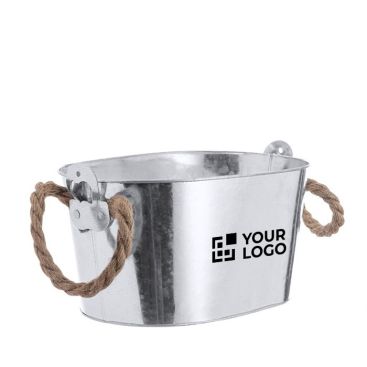 Cubitera de metal con asas de cuerdas y abridores en ambos lados Cubitera de metal con asas de cuerdas y abridores en ambos lados