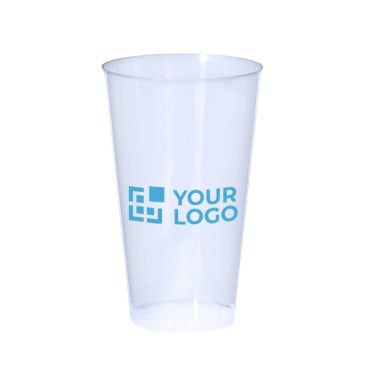 Vaso reutilizable de plástico con acabado translúcido 450ml