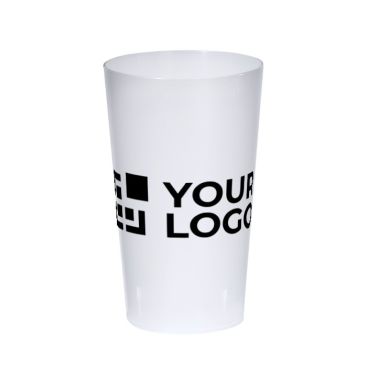 Vaso reutilizable de plástico con acabado translúcido 330ml