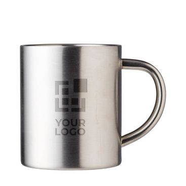 Taza térmica de acero inoxidable con acabado plateado 250ml Taza térmica de acero inoxidable con acabado plateado 250ml