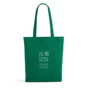 Bolsa de algodón reciclado y RPET con asas largas 220 g/m2 vista principal