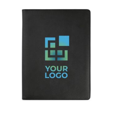 Portafolios de cuero sintético con cierre de cremallera y bloc A4 vista principal