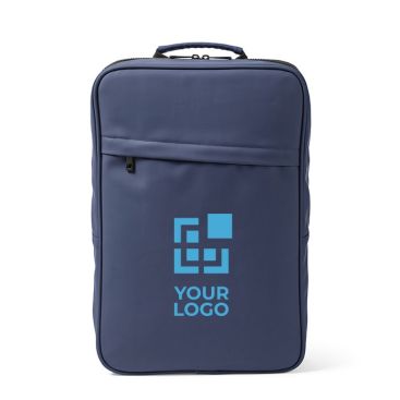 Mochila para PC de cuero sintético con respaldo acolchado 15,6''