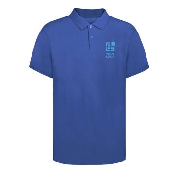 Polos con logo unisex de 100% algodón peinado con 2 botones 220 g/m2 Polos con logo unisex de 100% algodón peinado con 2 botones 220 g/m2