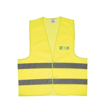 Chaleco de seguridad amarillo con 2 tiras reflectantes para adultos