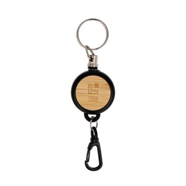 Colgador redondo de identificaciónes con mosquetón y cable de 60cm