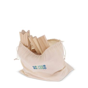 Juego sueco de madera de caza embalado en bolsa de algodón