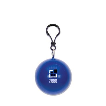 Poncho impermeable dentro de un llavero a colores con mosquetón Poncho impermeable dentro de un llavero a colores con mosquetón