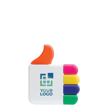 Marcador en forma de like con 5 colores de escritura disponibles