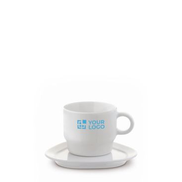 Taza de café con plato triangular hecho en EU 180ml