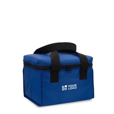 Amplia nevera cuadrada de poliéster con asas gruesas para transporte