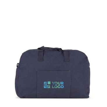 Bolsa de viaje lona reciclada con efecto lavado y correa ajustable