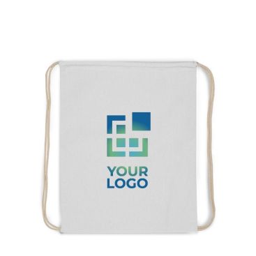 Mochila de cuerdas de algodón de colores con cordones natural 140 g/m2