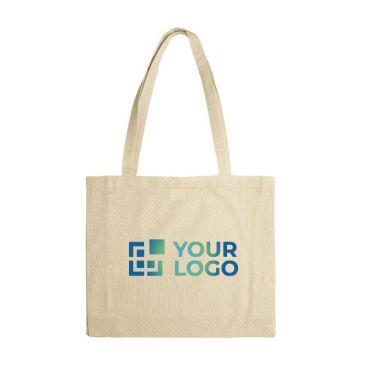 Bolsa de algodón grande con certificación OEKO-TEX con fuelle 140 g/m2