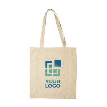 Bolsa de algodón con certificación OEKO-TEX con fuelle 140 g/m2