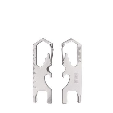 Multiherramienta de acero inoxidable con clip para enganchar a superficie