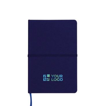 Libreta de RPET de tapa rígida con correa elástica horizontal A5