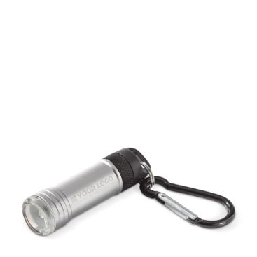 Linterna de aluminio con mosquetón para colgar en cualquier lugar