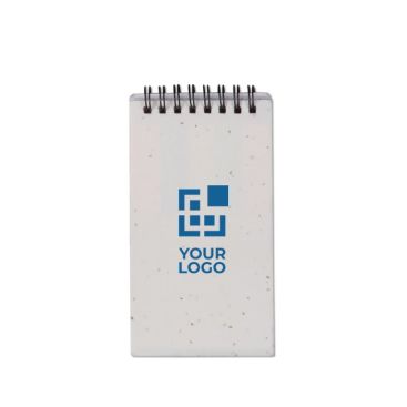 Bloc de notas ecológicas con tapa biodegradable que florecen en flores