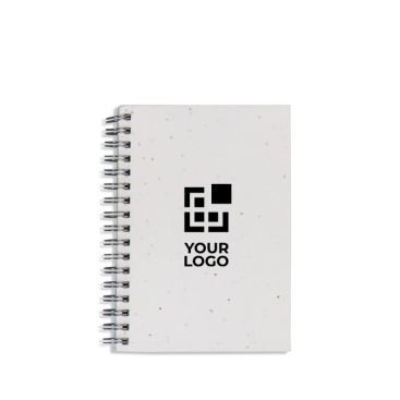 Cuaderno ecológico de papel de fumar con tapa biodegradable en flores