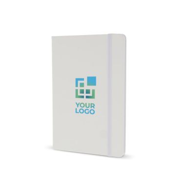 Libreta de PU en varios colores vivos con cinta a juego y papel FSC A5 vista principal