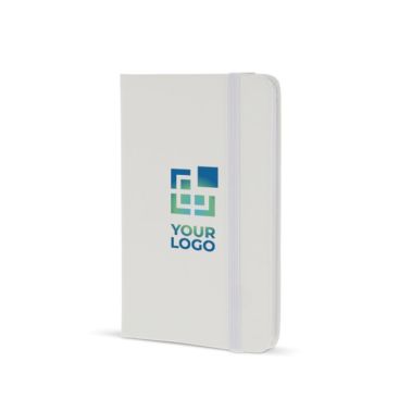 Libreta de PU en varios colores vivos con cinta a juego y papel FSC A6