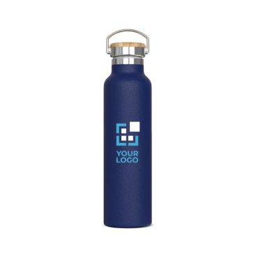 Botella térmica con recubrimiento de polvo y asa de transporte 650ml