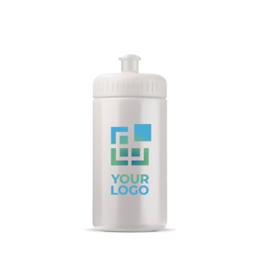 Bidón deportivo de bioplástico y libre de BPA hecho en EU 500ml color blanco/negro