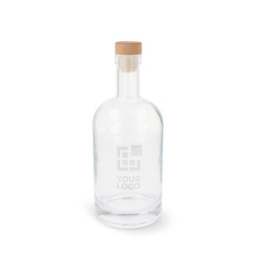 Botella sostenible hecha de vidrio con tapa de FSC 1L vista principal